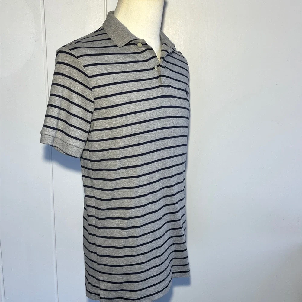 Polo Ralph Lauren Classic Fit Grey w/Navy Stripes S/S Soft Shirt Men's Small